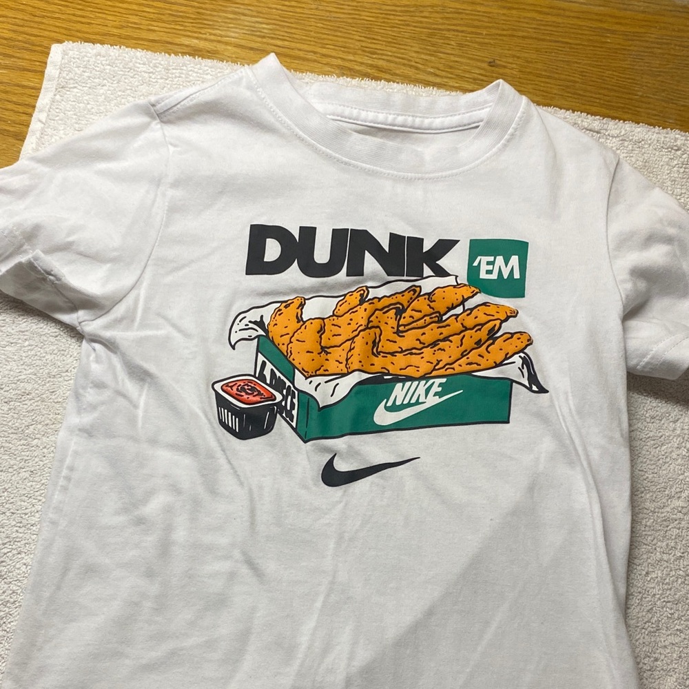 Nike White Tee with Dunk Graphic